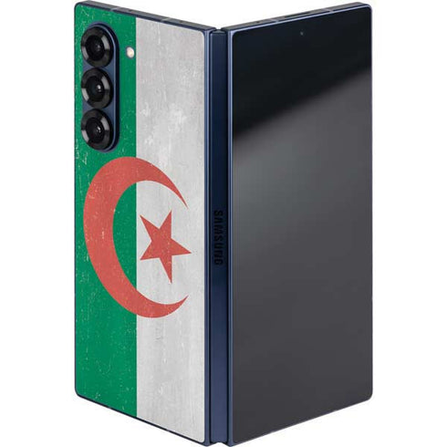 Algeria Flag Distressed Galaxy Z Fold6 Skin
